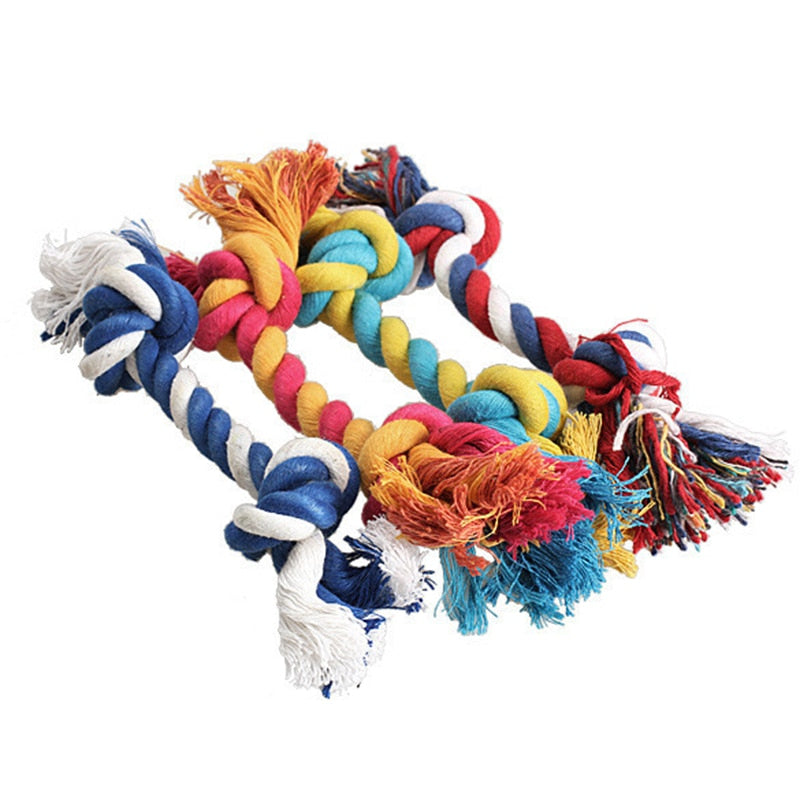 Natural 100% Cotton Pet Dog Tug of War Toy - 15cm suits smaller dog pet.